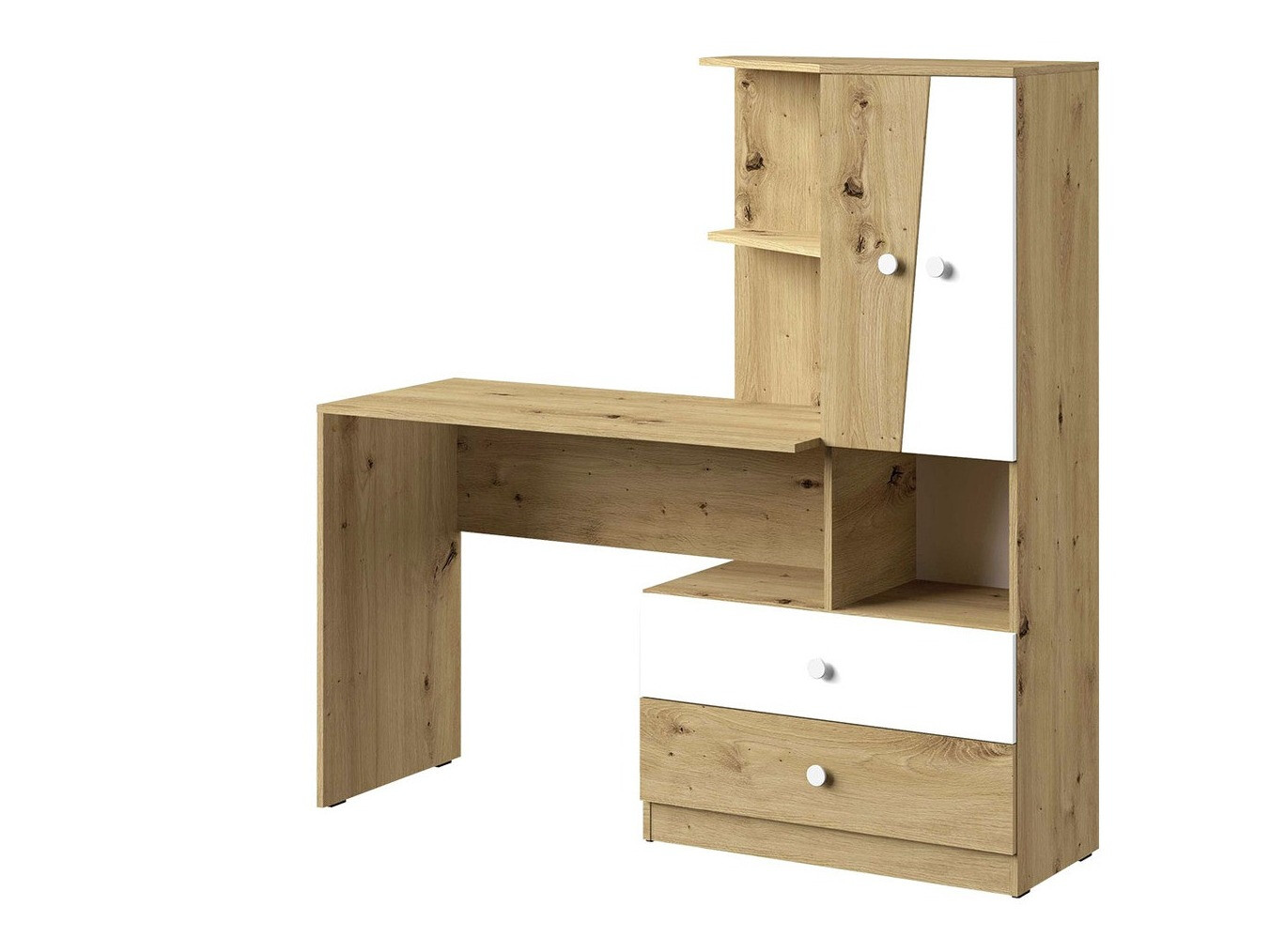 Офис бюро Almira 110 (Artisan дъб + Бял)