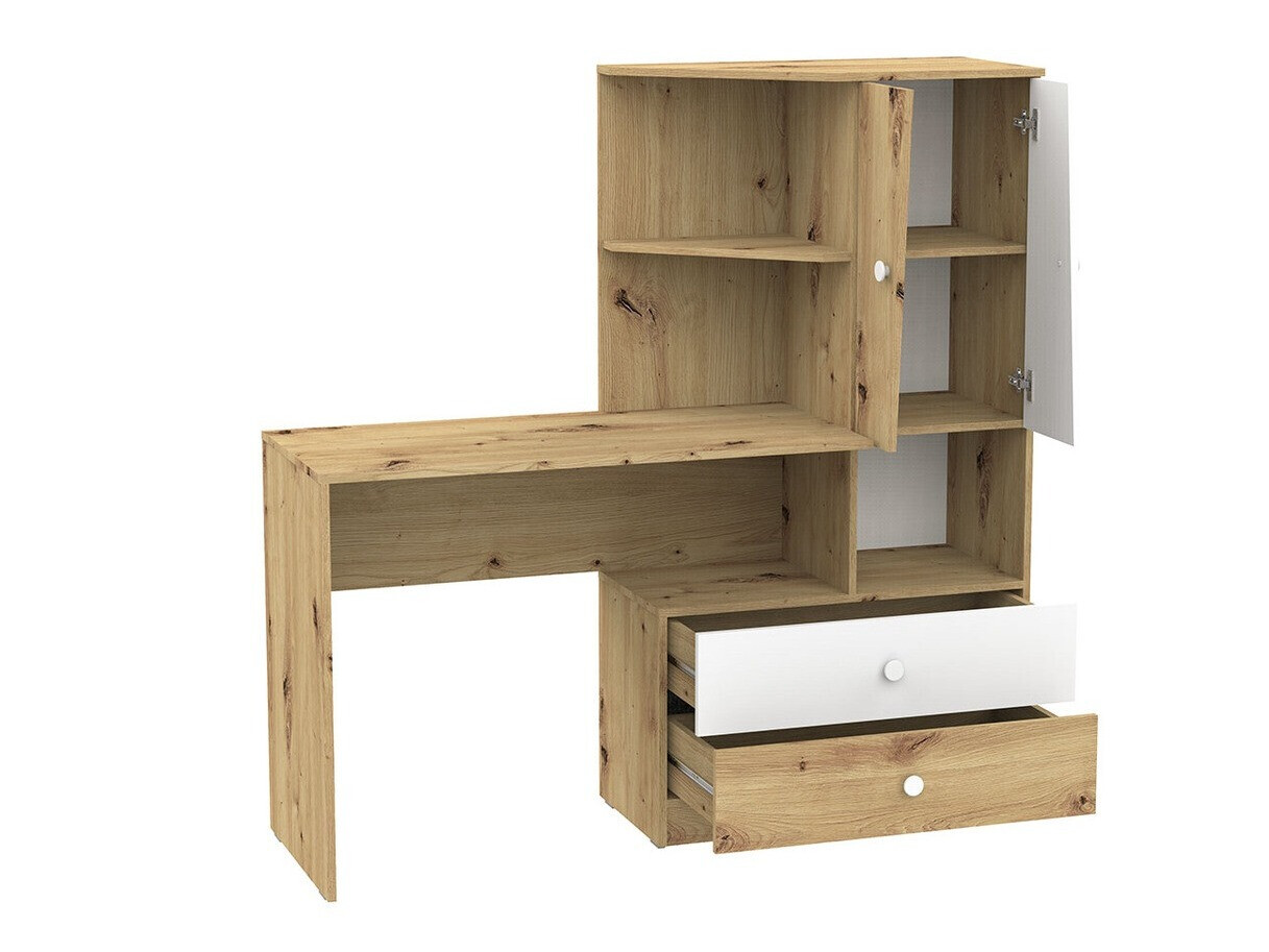 Офис бюро Almira 110 (Artisan дъб + Бял)