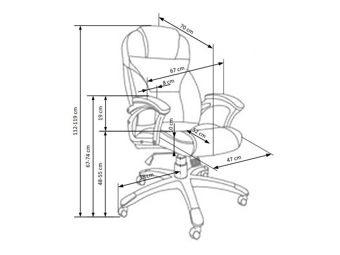 Офис стол Houston 189 (Светлокафяво)