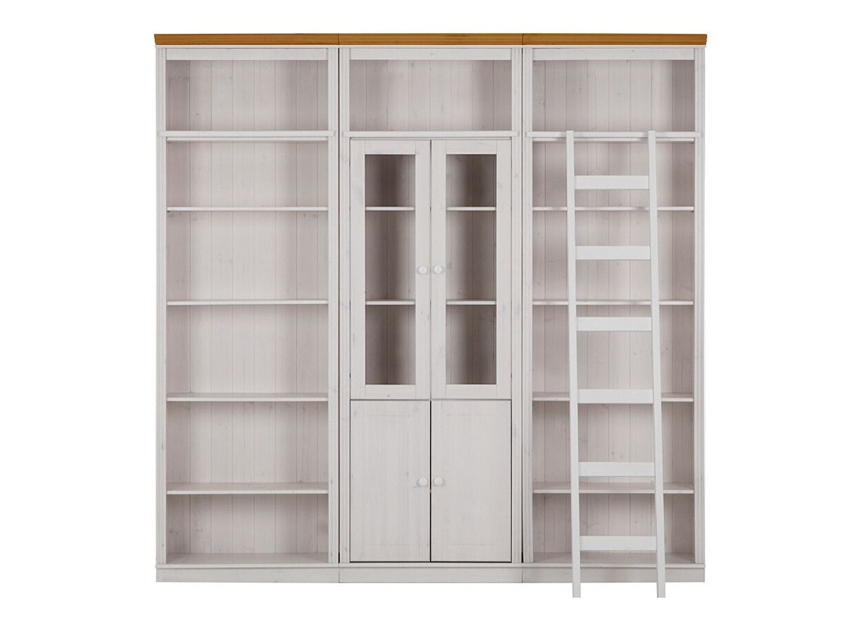 Комплект етажерки Saltoro 126 (Бял + Меден дъб)