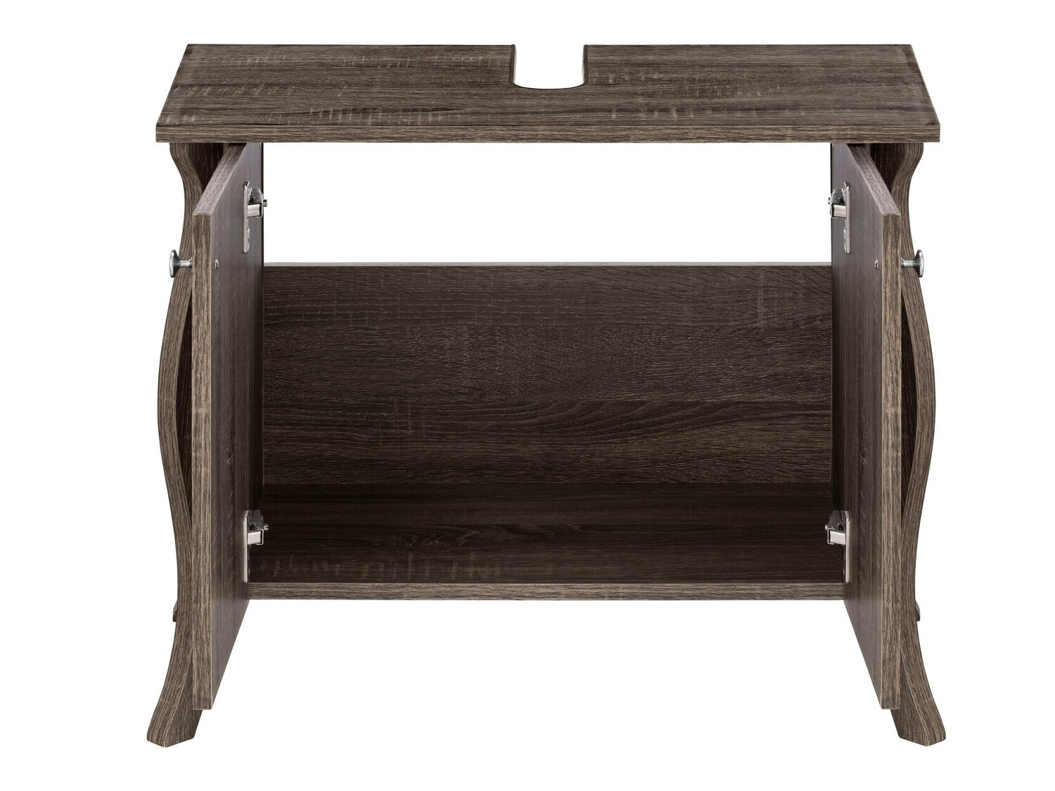 Стоящ шкаф за баня за мивка Ophtole 100 (Сив дъб)