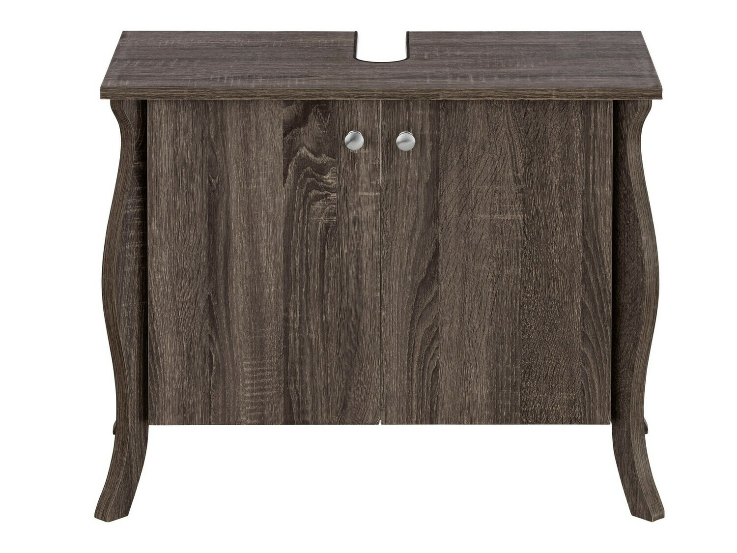 Стоящ шкаф за баня за мивка Ophtole 100 (Сив дъб)