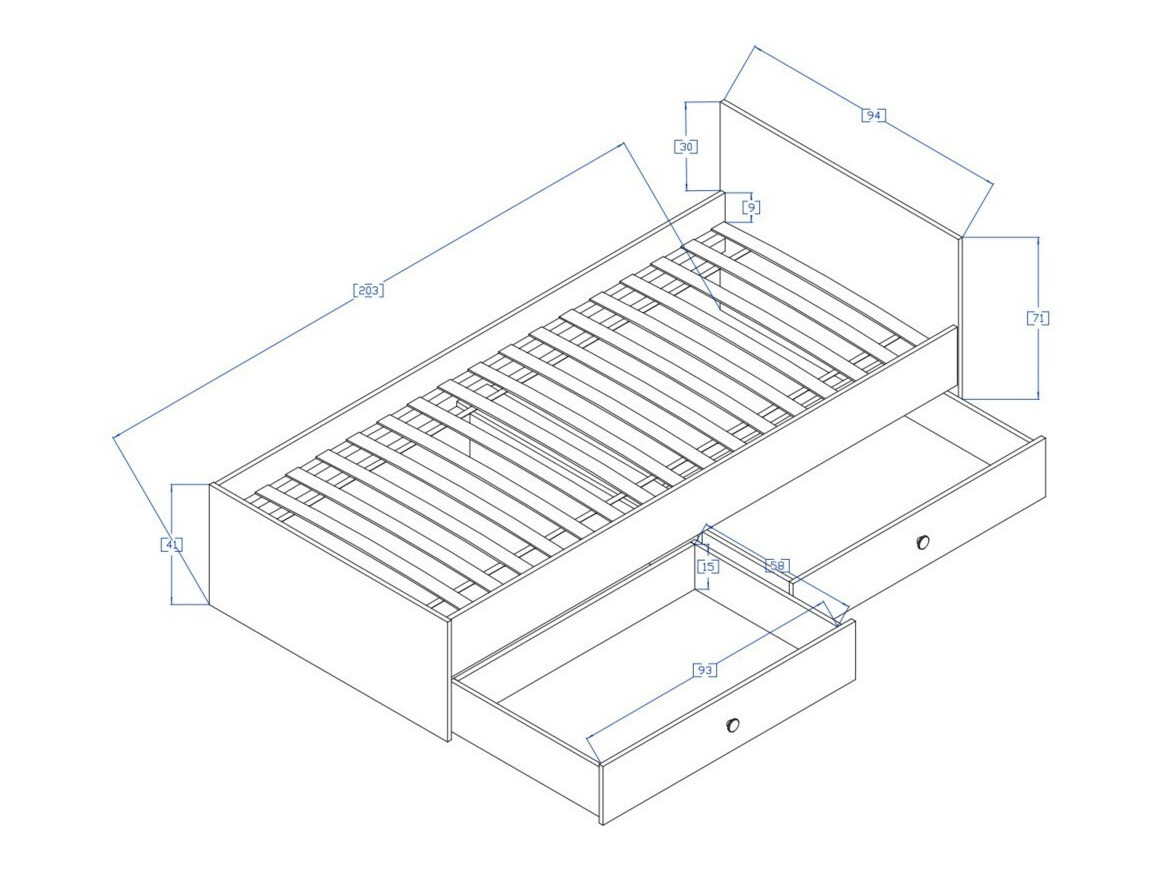 Легло Mirelbu 112 (Artisan дъб + Бял + Черен)