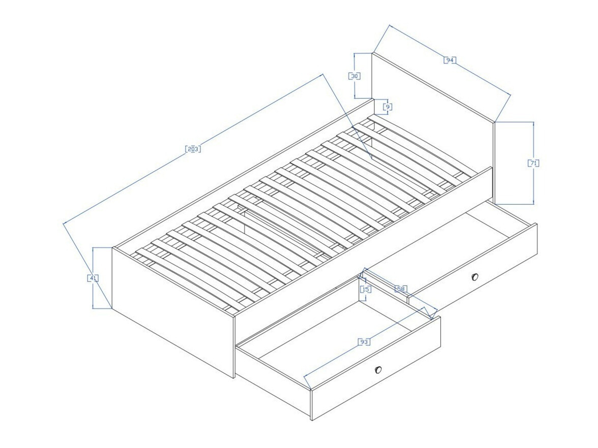 Легло Mirelbu 112 (Artisan дъб + Бял гланц + Черен)