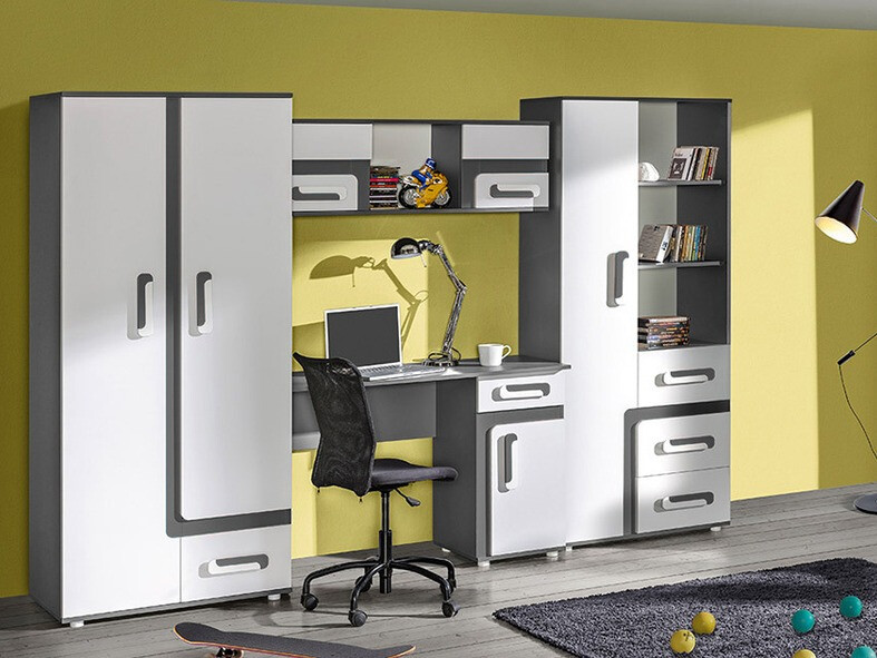 Офис бюро Aviseve 100 (Антрацит + Бял)