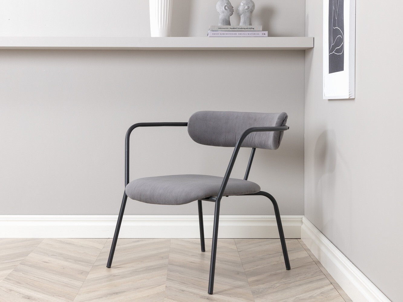 Стол Dallas 1711 (Сив + Черен)