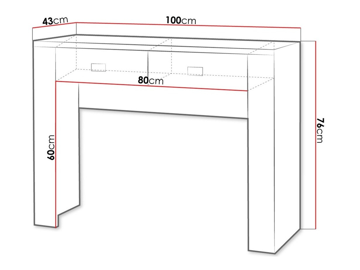 Конзолна маса Melfeli 113 (Сонома дъб)