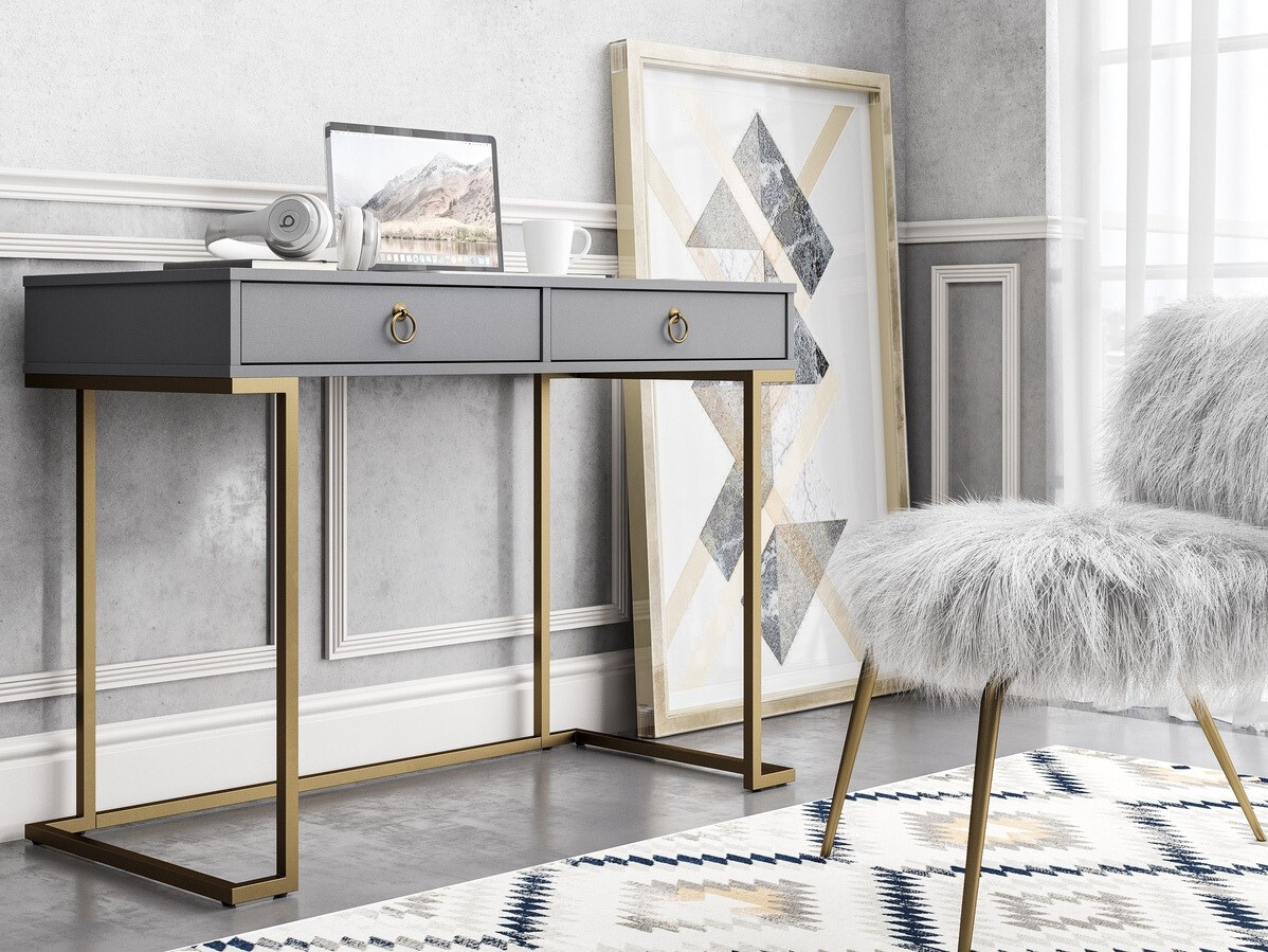 Офис бюро CosmoLiving by Cosmopolitan Fersale 100 (Графит + Златно)