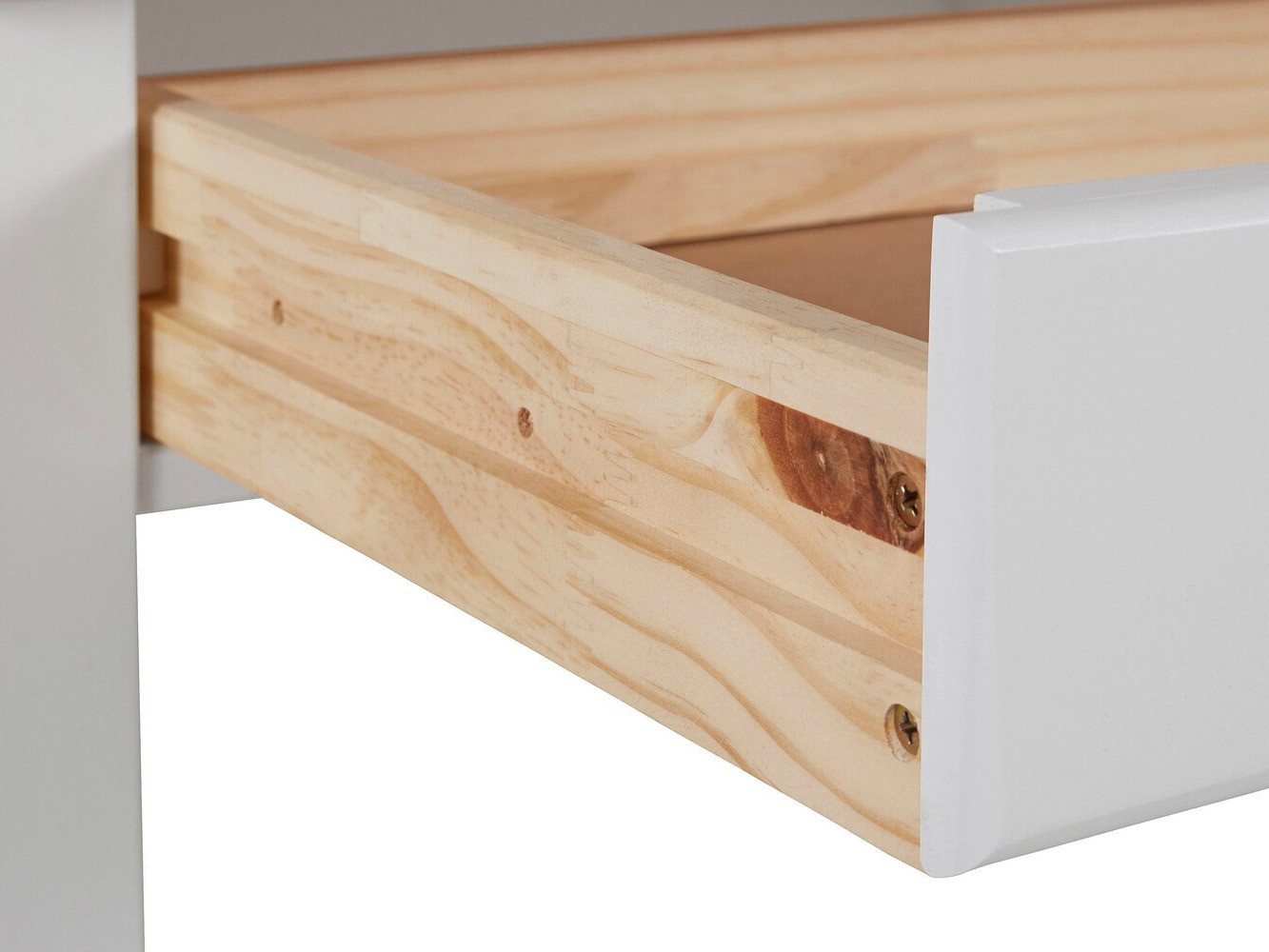 Офис бюро Denton 133 (Бял + Ярък дърво)