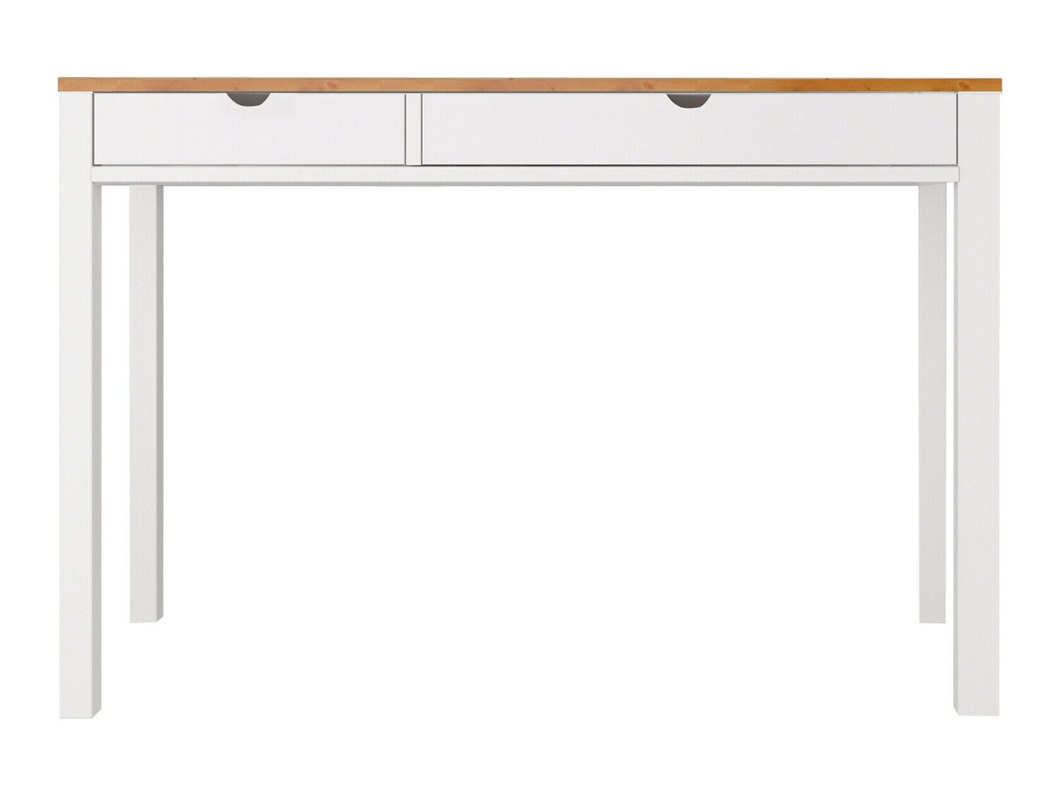 Офис бюро Denton 136 (Бял + Ярък дърво)