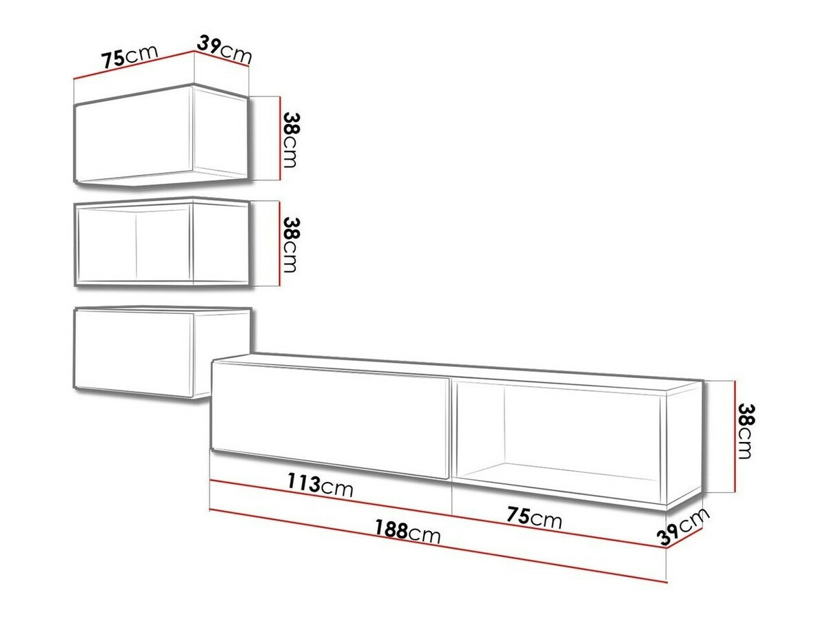 Комплект за хол Corbele 109 (Черен)