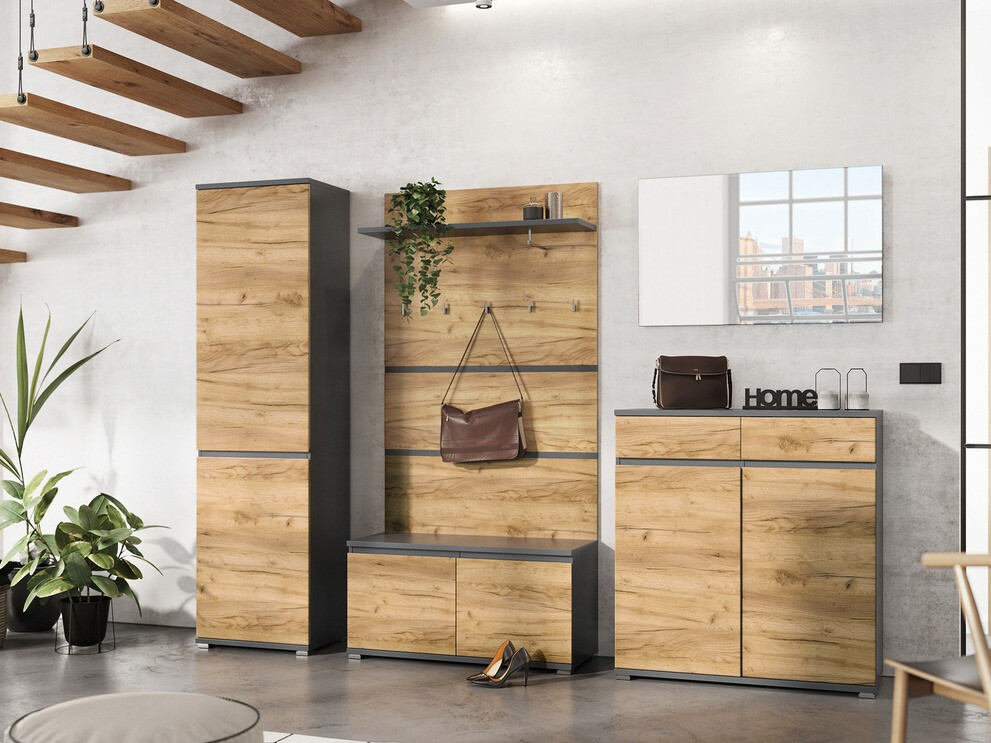 Закачалка Elitivi 102 (Антрацит + Navarra дъб)