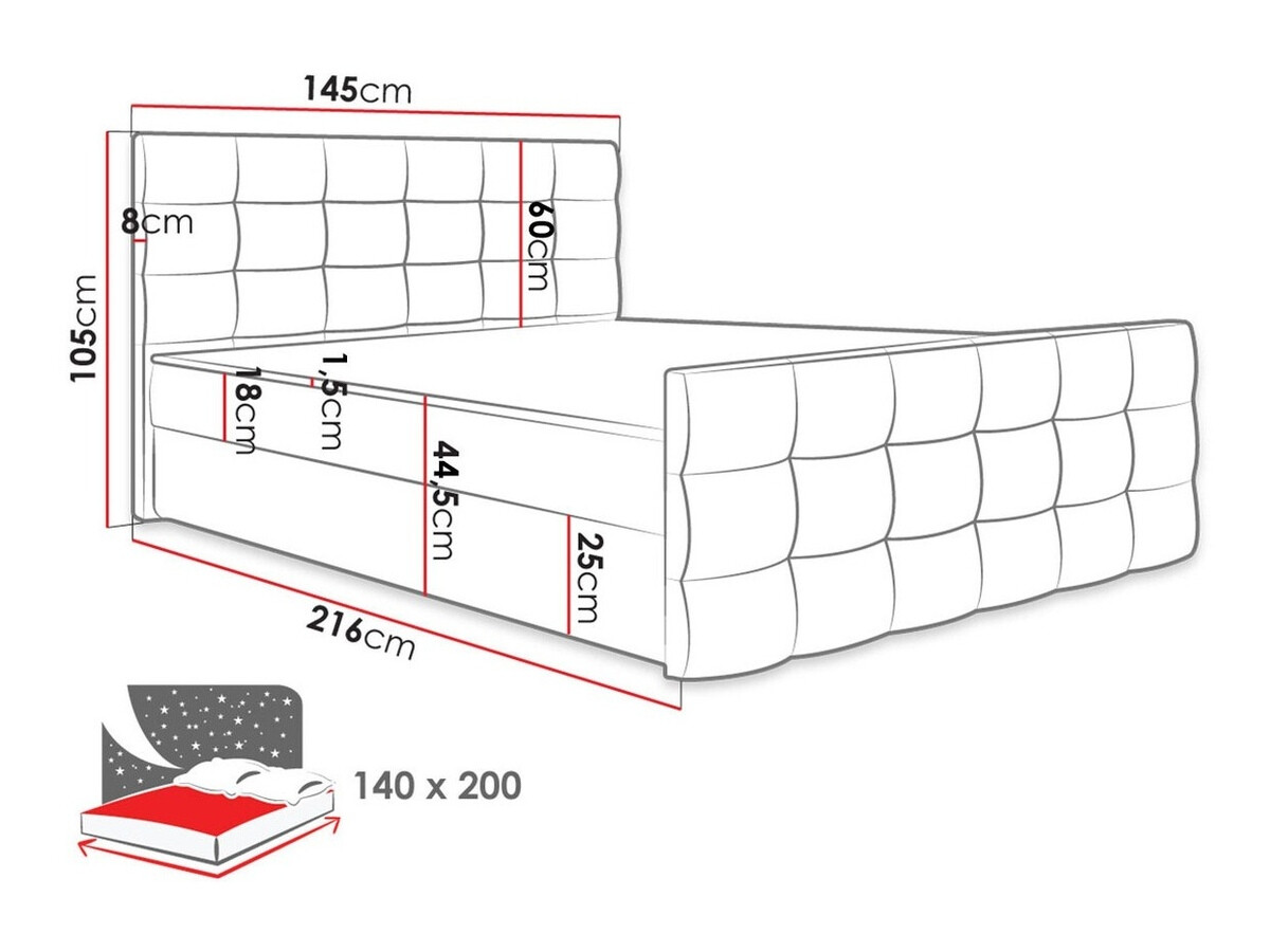 Континентално легло Memphis 118 (Rico 13)