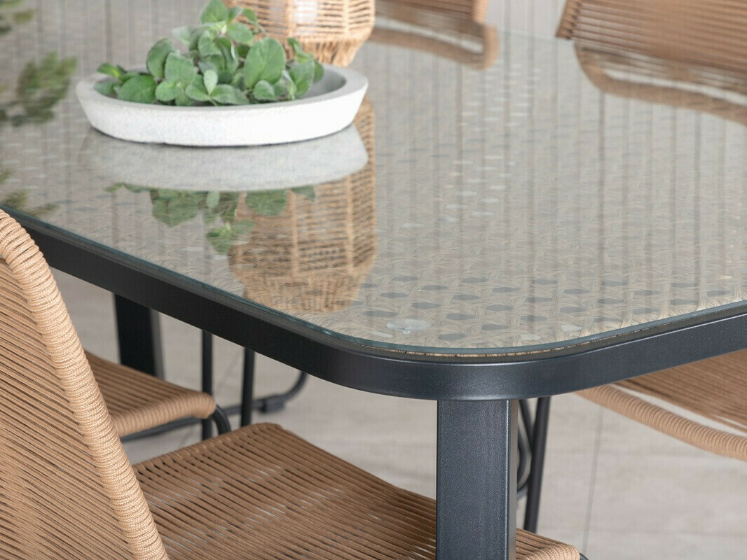 Градински комплект Dallas 2477 (Светлокафяво + Черен)