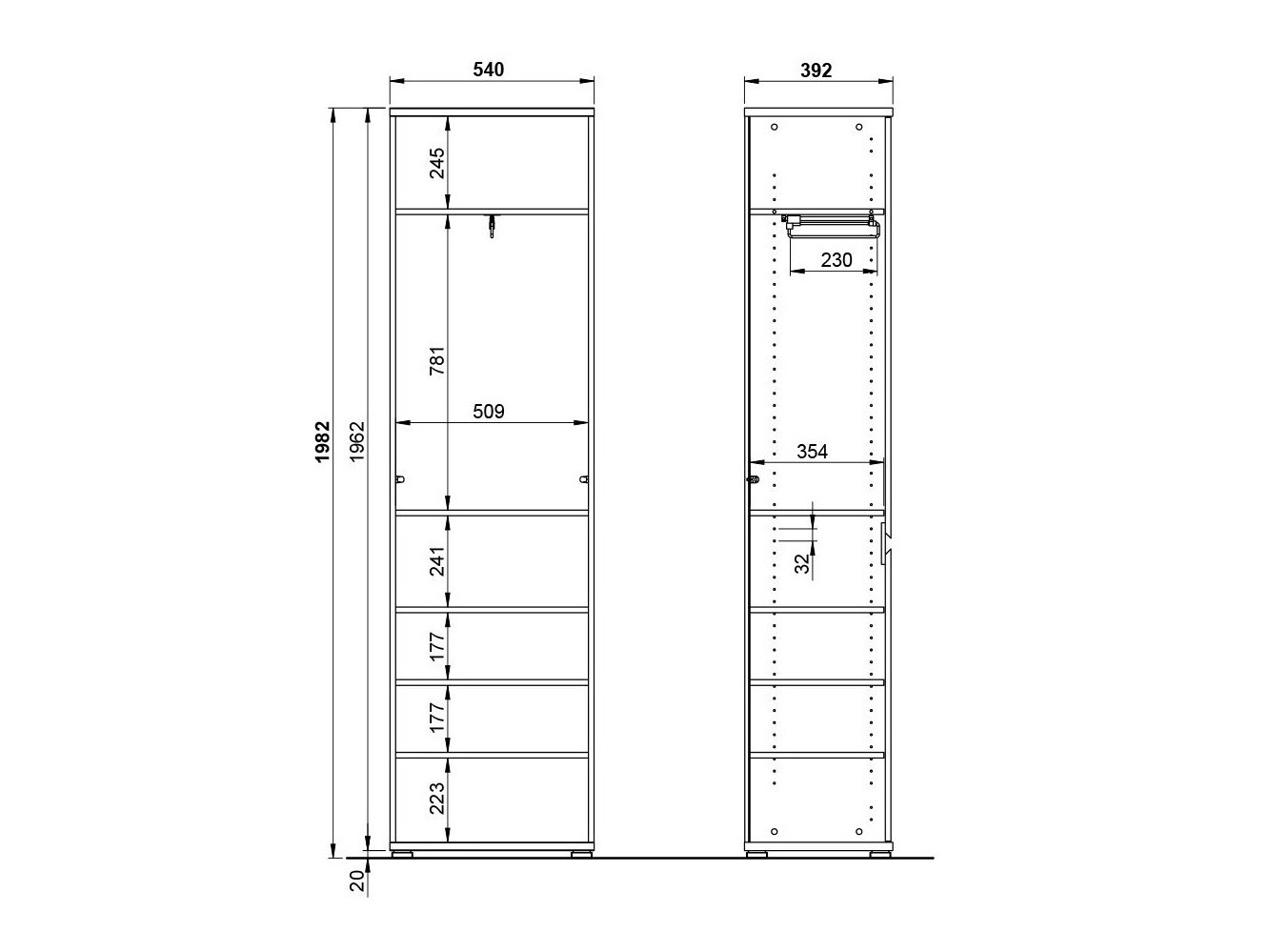 Гардероб Elitivi 103 (Антрацит + Navarra дъб)