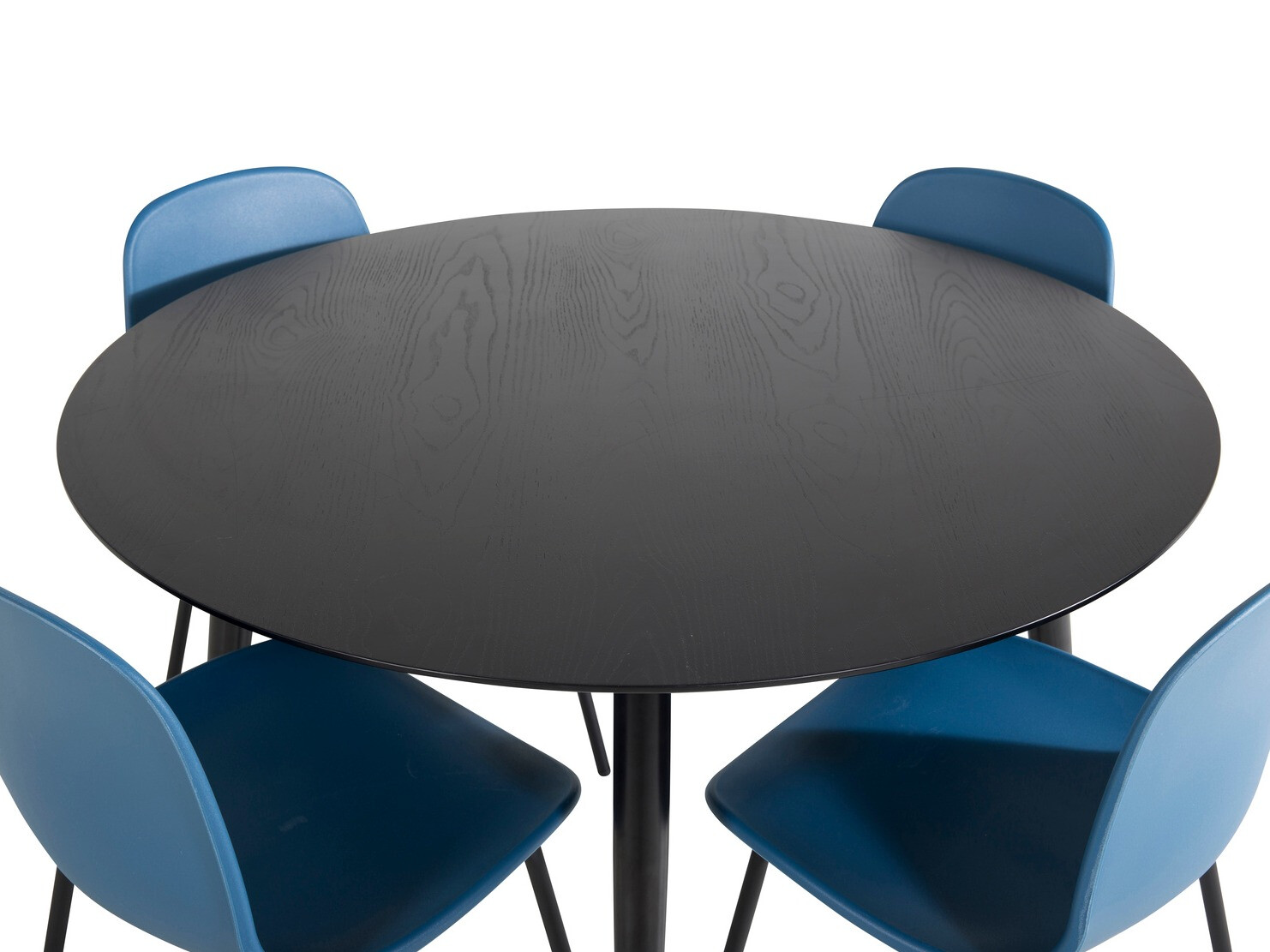 Маса и столове за трапезария Dallas 1622 (Син + Черен)