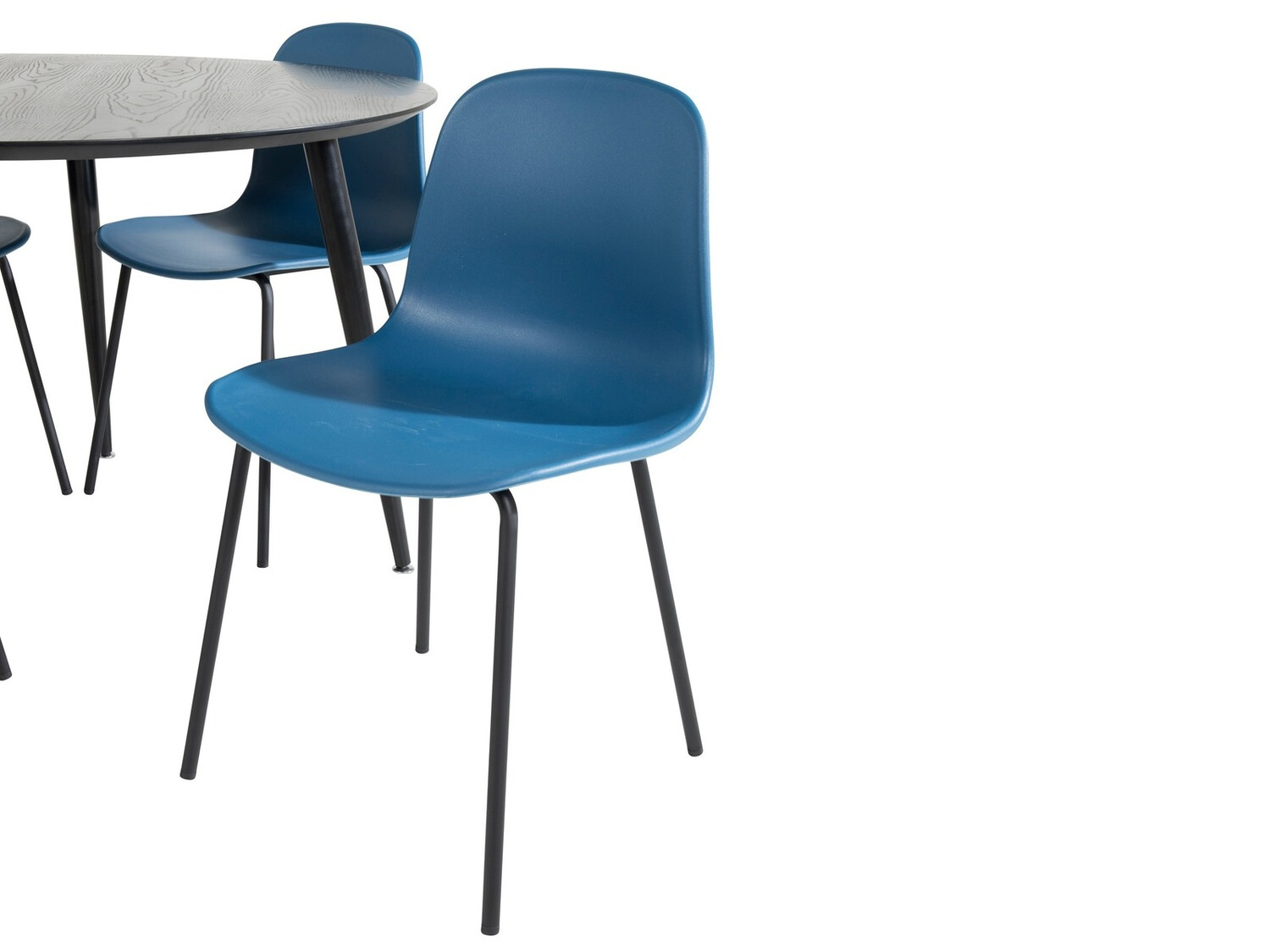 Маса и столове за трапезария Dallas 1622 (Син + Черен)