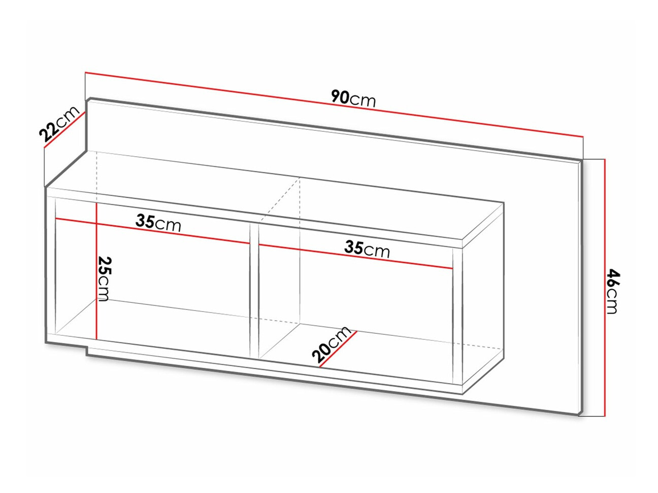 Стенна етажерка Tenodeu 110