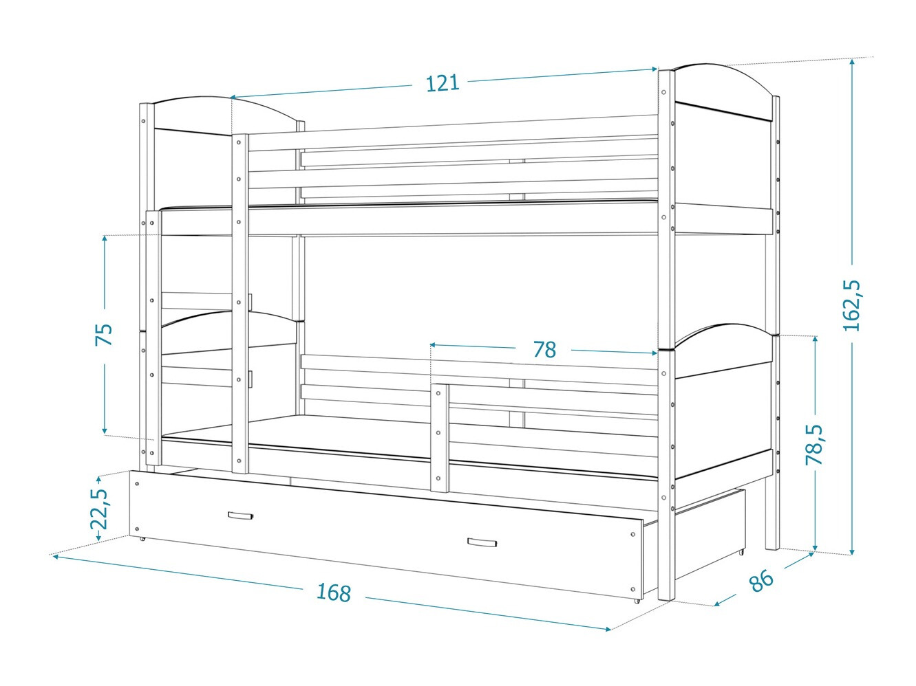 Двуетажно легло Aurora 101 (Бор)