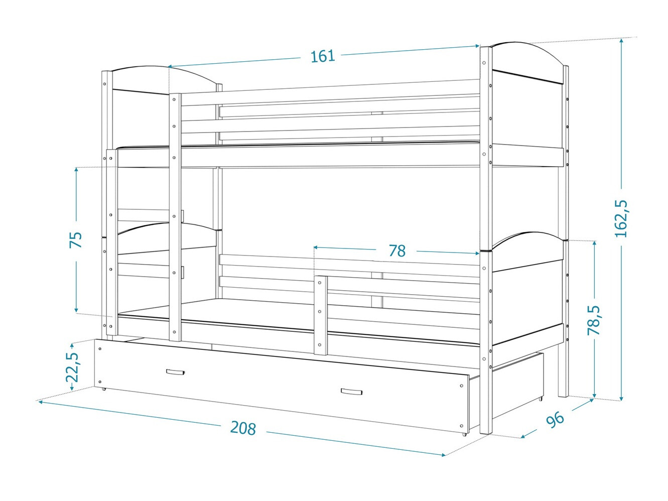 Двуетажно легло Aurora 103 (Бор)