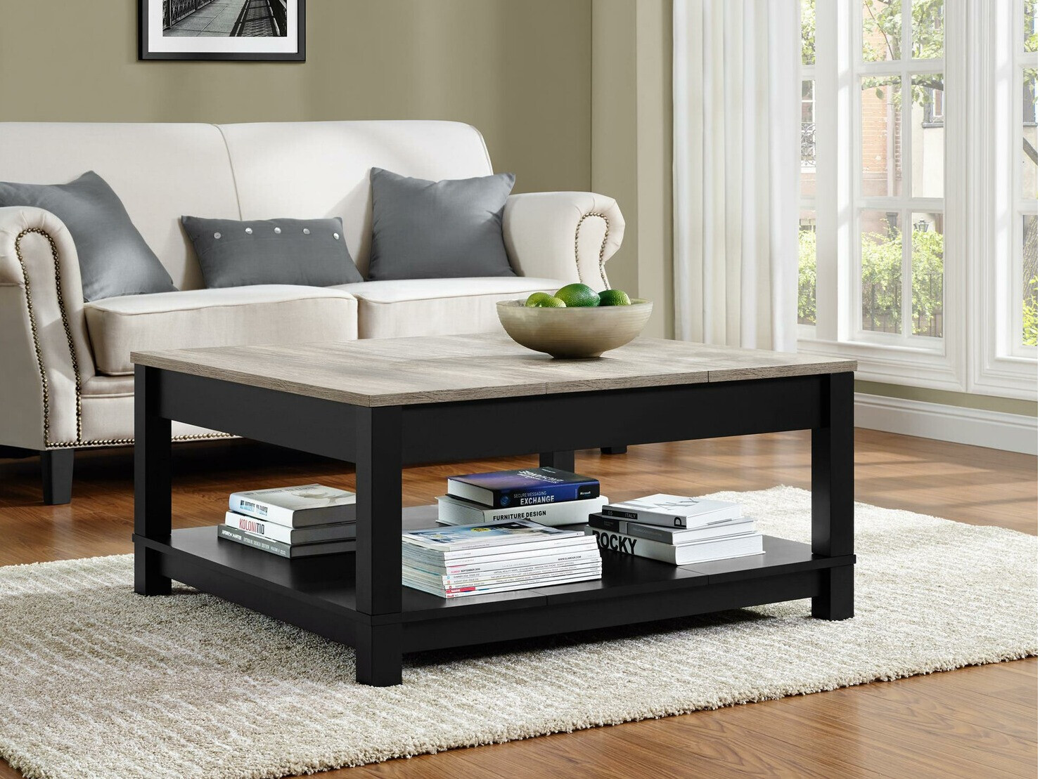 Масичка за кафе Tulsa 300 (Черен + Светлокафяво)