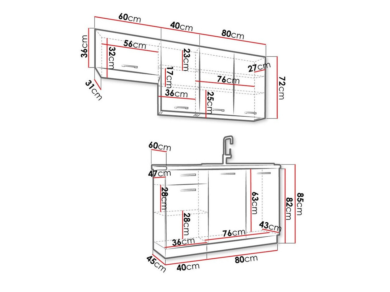 Комплект за кухня Trenton 172