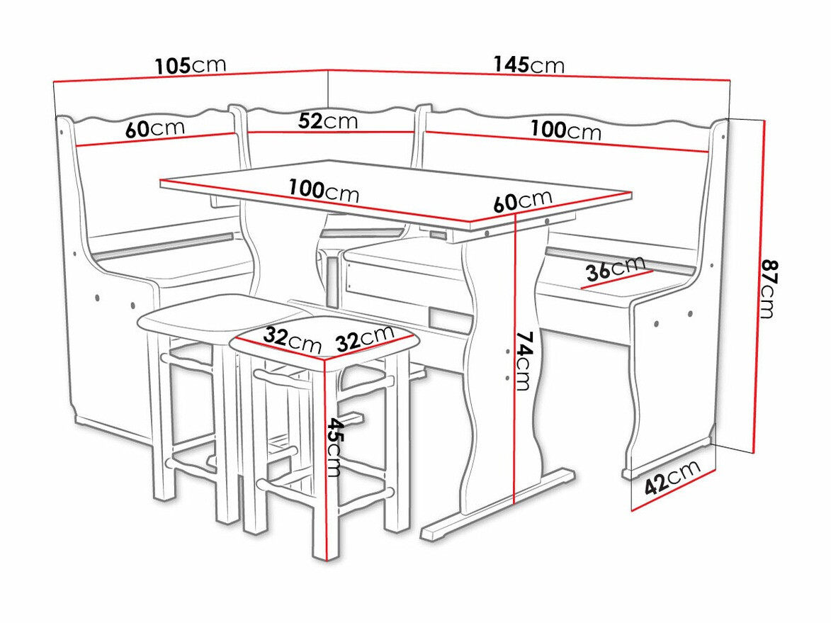Кухненски ъгъл Edmond 100 (Peru 10)