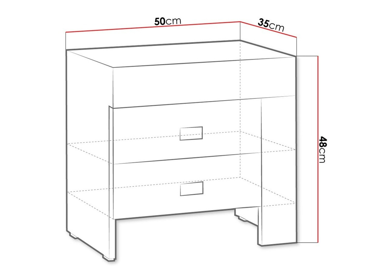 Нощно шкафче Melfeli 118 (Сонома дъб)
