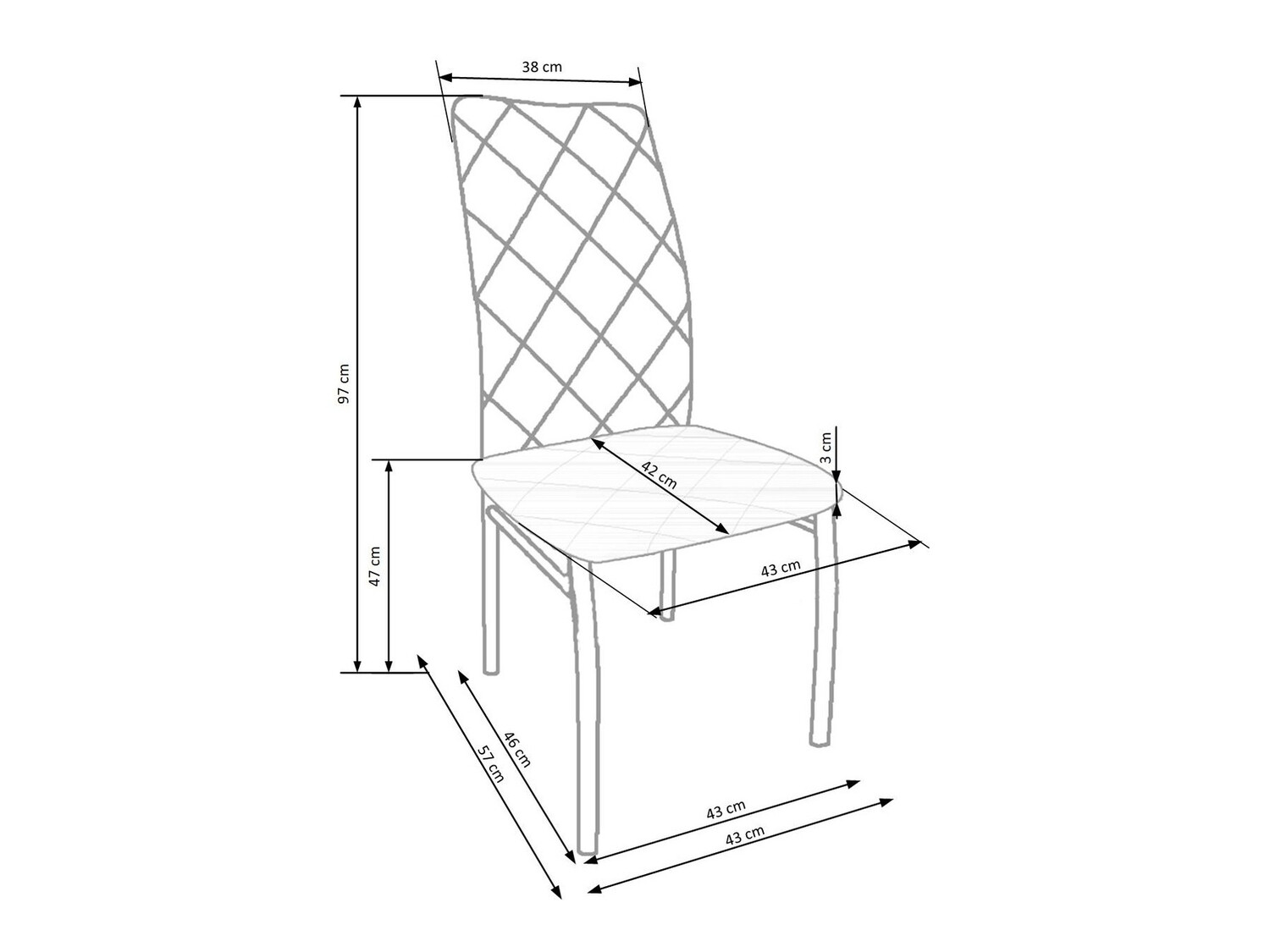 Стол Houston 525 (Тъмно сив)