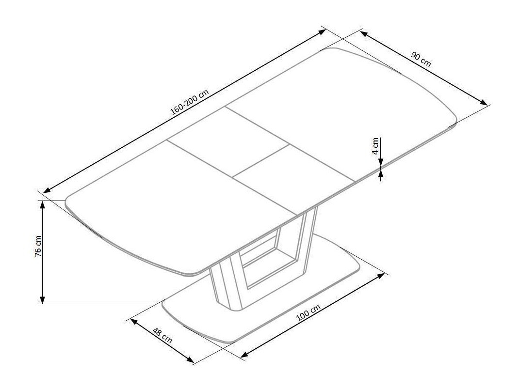 Маса Houston 722 (Антрацит)