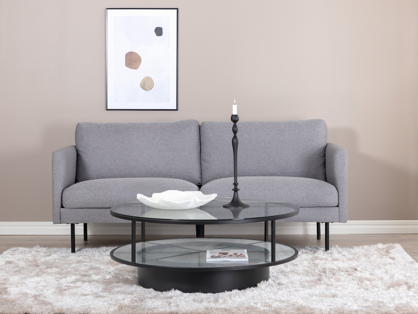 Диван Fercame 100 (Сив + Черен)