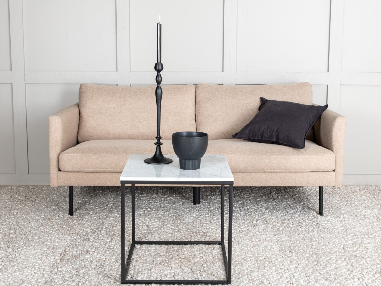 Диван Fercame 100 (Светлокафяво + Черен)