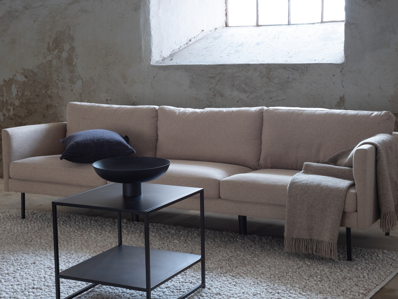 Диван Fercame 103 (Кафяв + Черен)