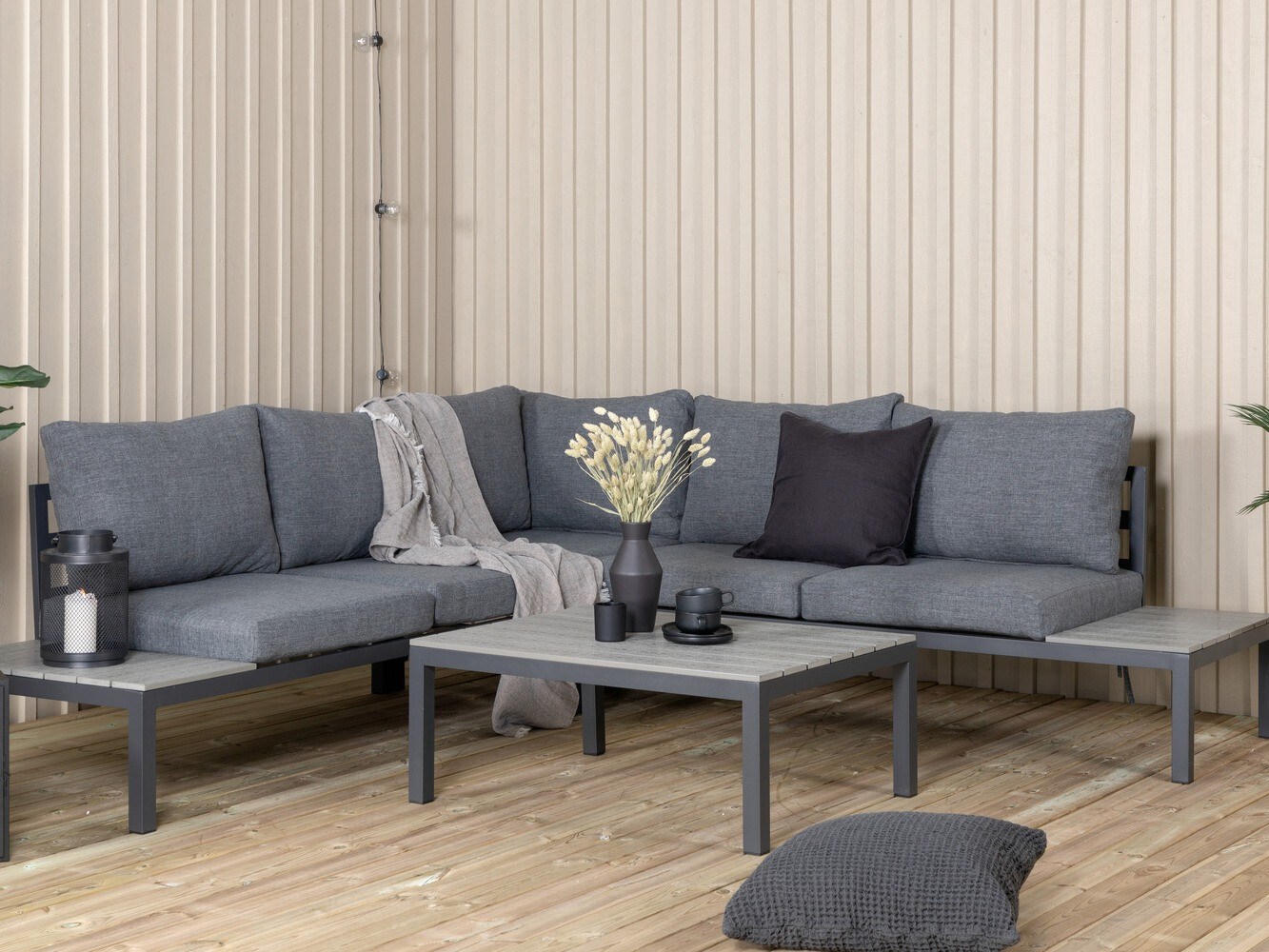 Градински комплект Dallas 2158 (Черен + Сив)