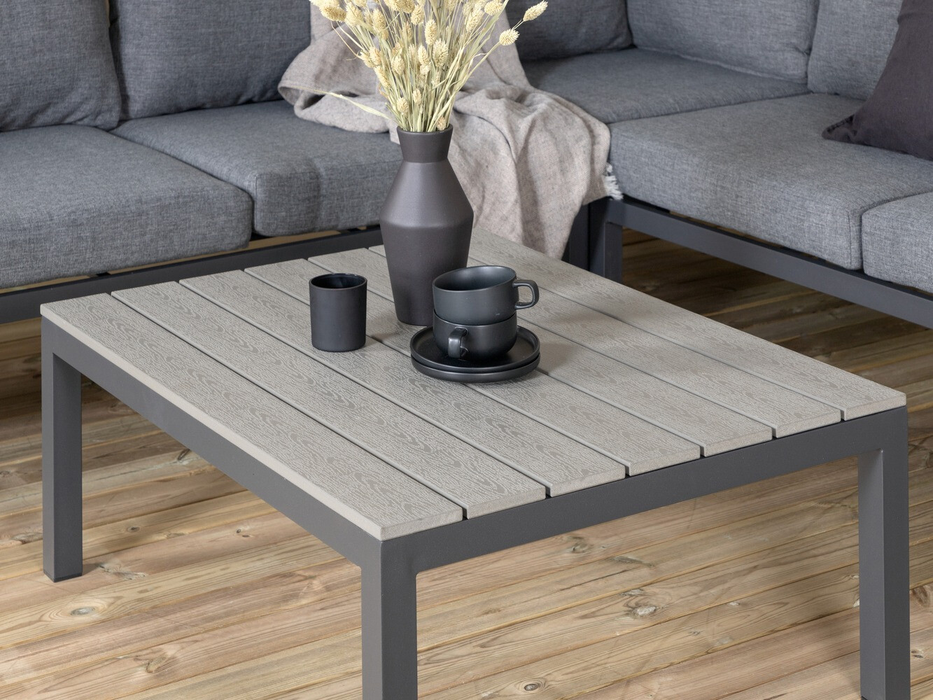 Градински комплект Dallas 2158 (Черен + Сив)