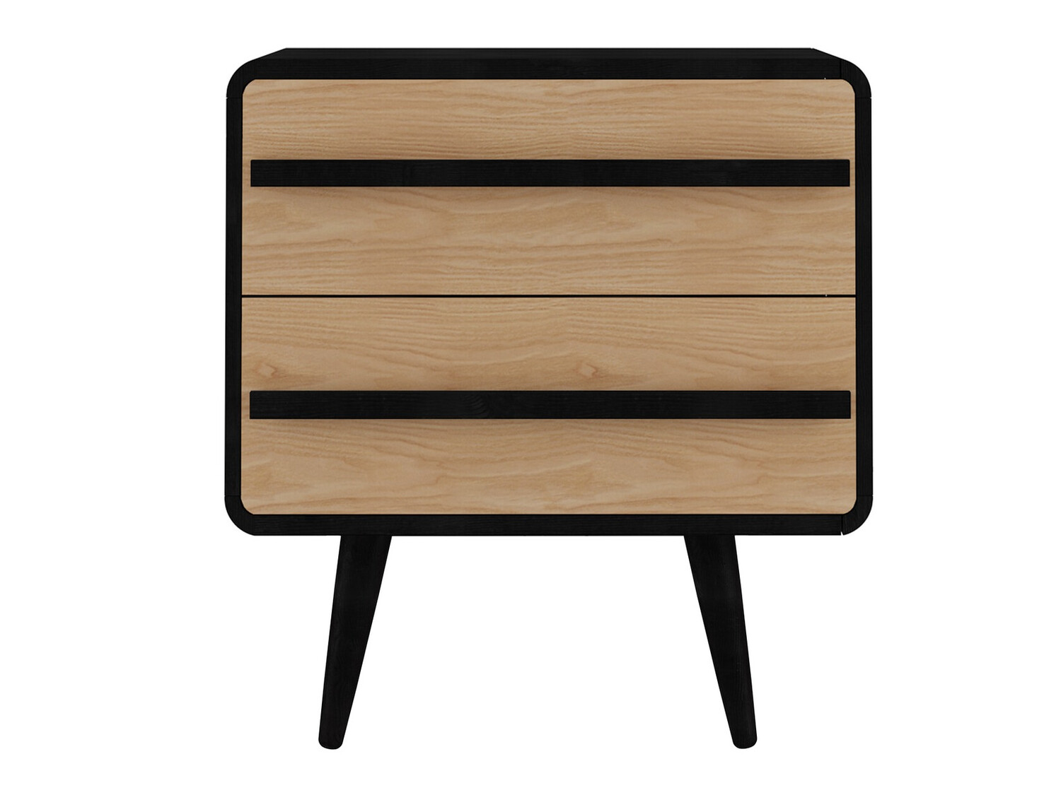 Нощно шкафче Denton 567 (Черен + Дъб)