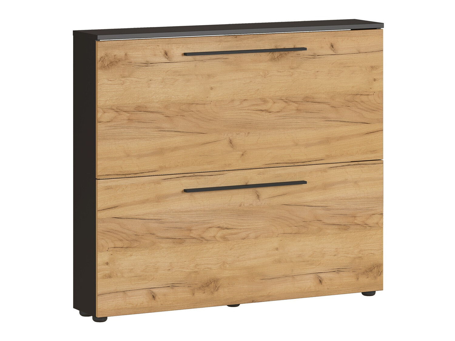 Шкаф за обувки Sacramento 349 (Navarra дъб + Графит)