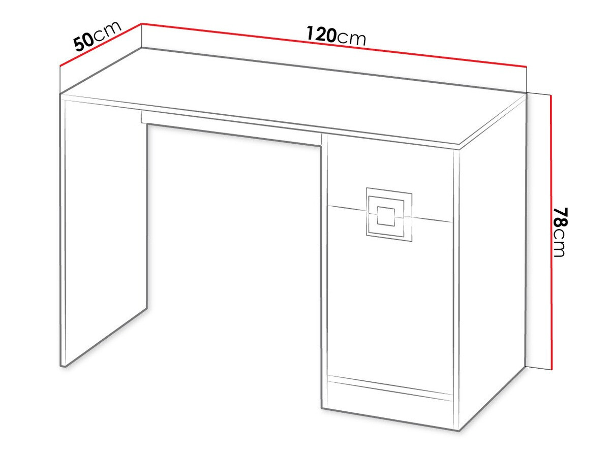 Офис бюро Balvire 110 (Светъл дъб + Бял + Сив)