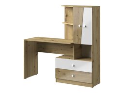 Офис бюро Mirelbu 110 (Artisan дъб + Бял гланц)