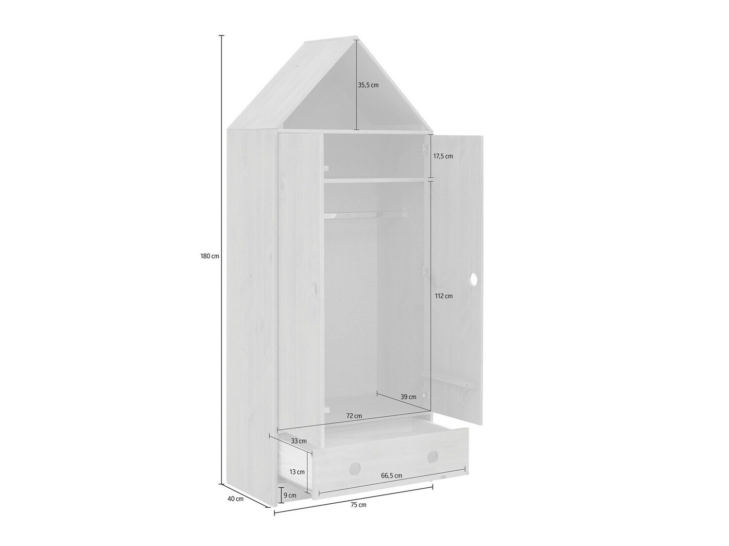 Гардероб Ruvfiva 119 (Бор)