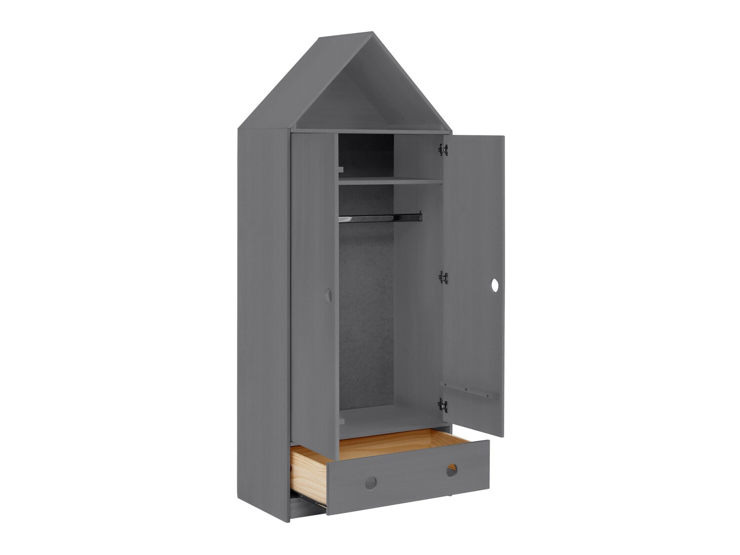 Гардероб Ruvfiva 119 (Сив)