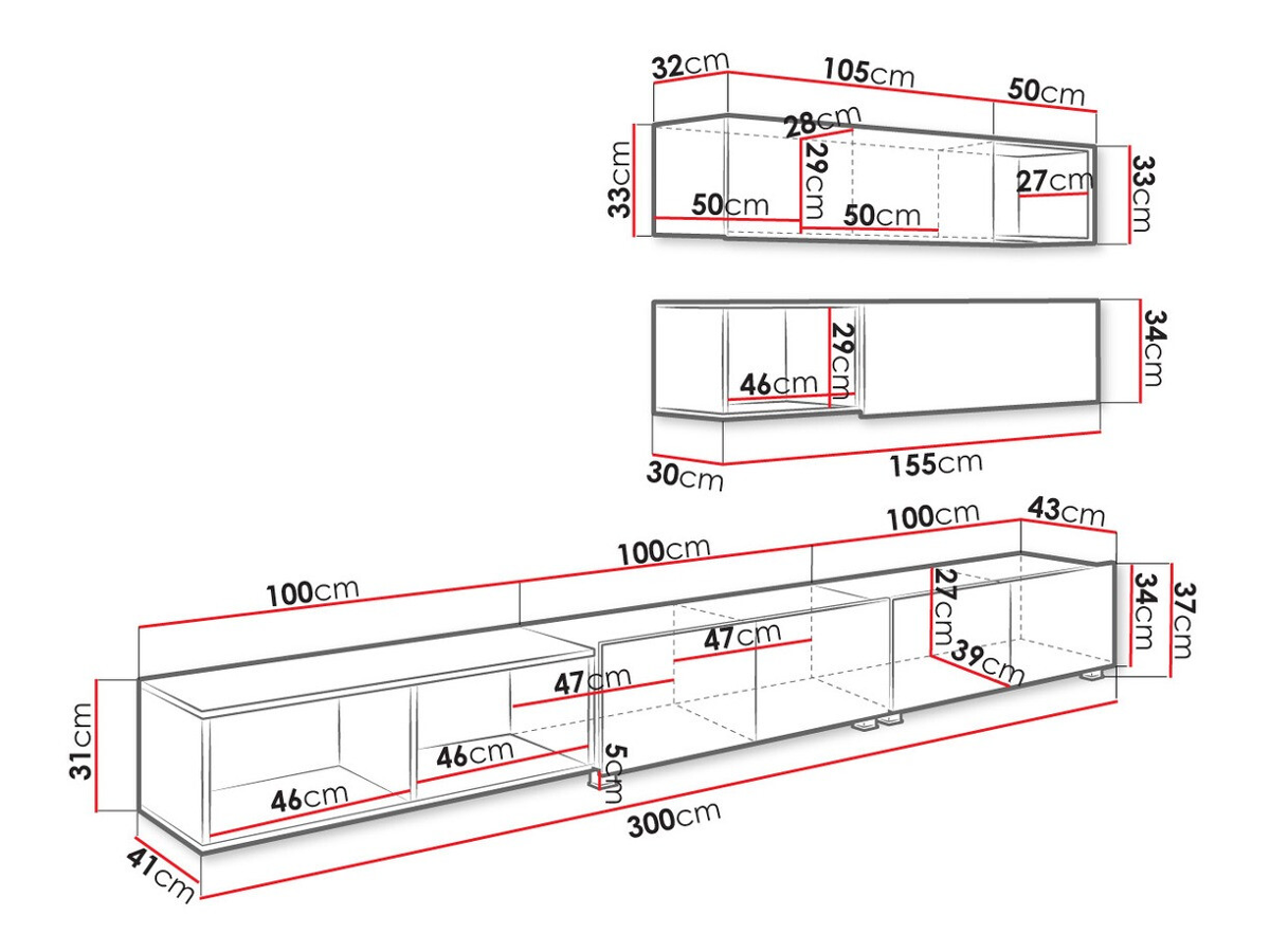 Комплект за хол Tivdalu 145 (Бял + Бял гланц + Златен дъб)