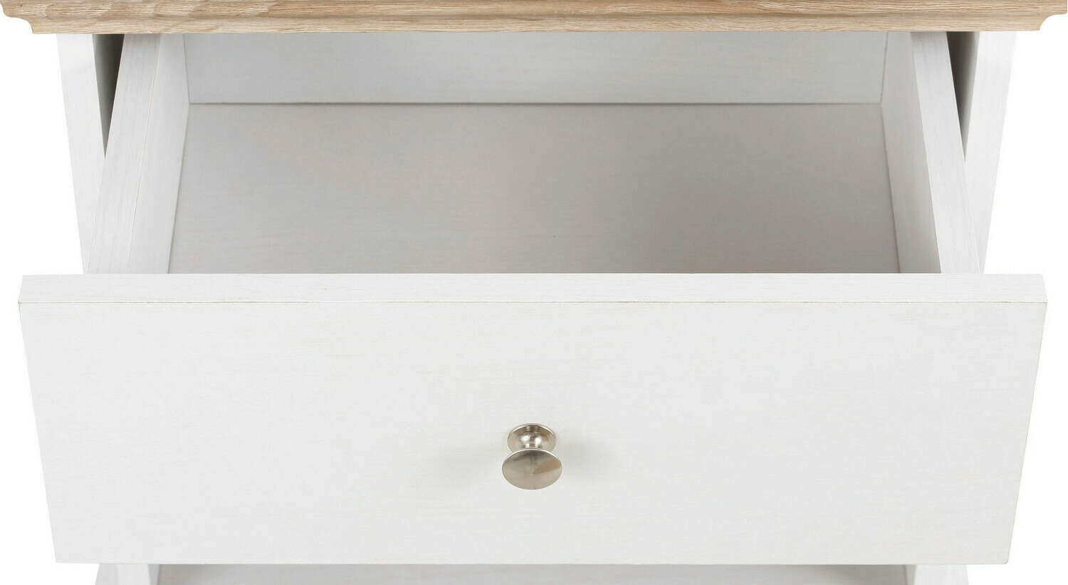 Нощно шкафче Lirveri 111 (Бял + Светъл дъб)