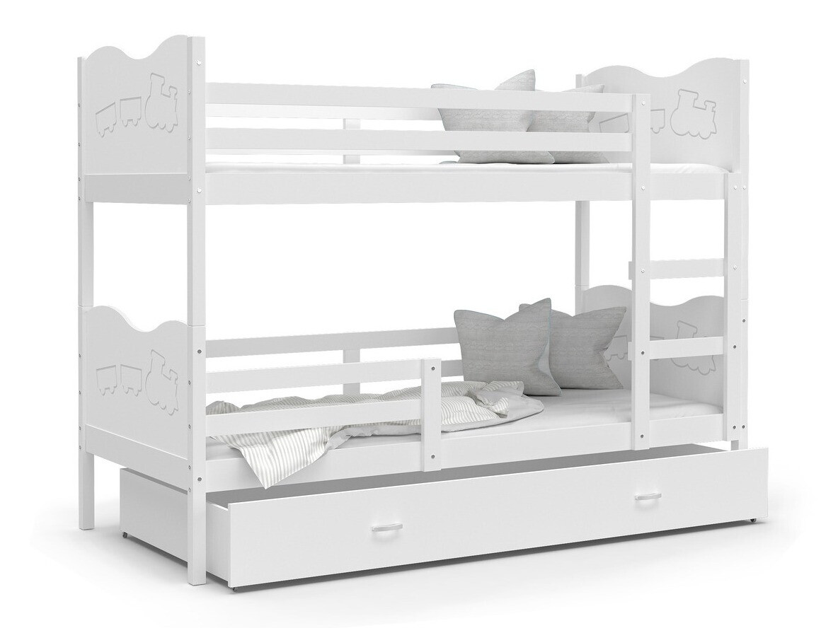 Двуетажно легло Aurora 112 (Бял)