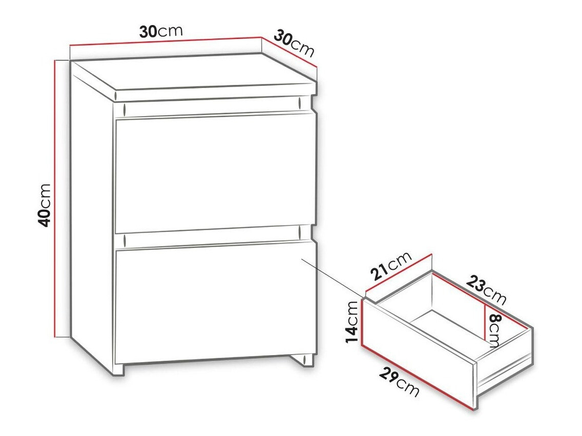 Нощно шкафче Mandeville 107