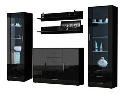 Комплект за хол Tornola 112 (Черен + Черен гланц)