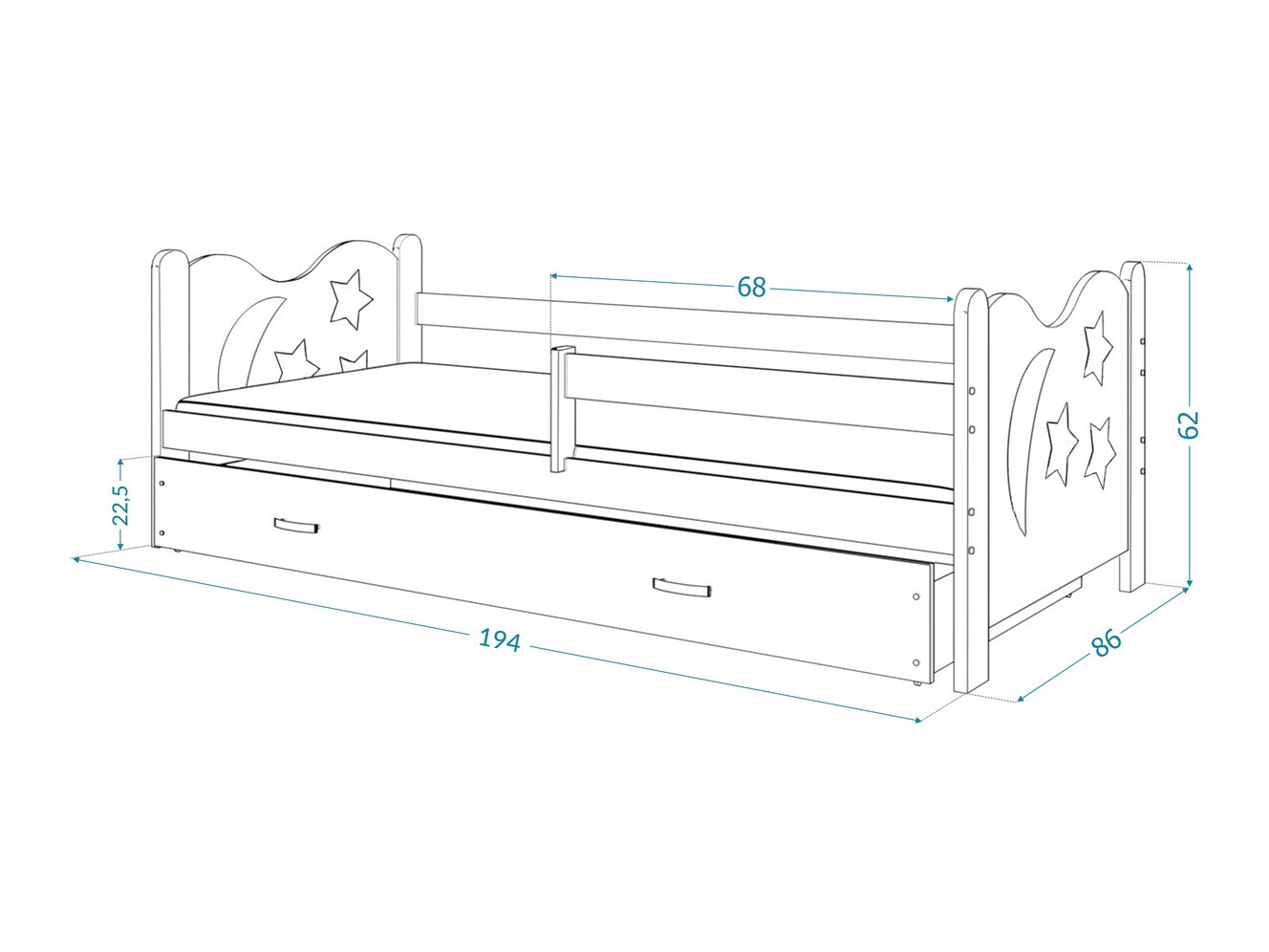 Легло Aurora 124 (Сив)