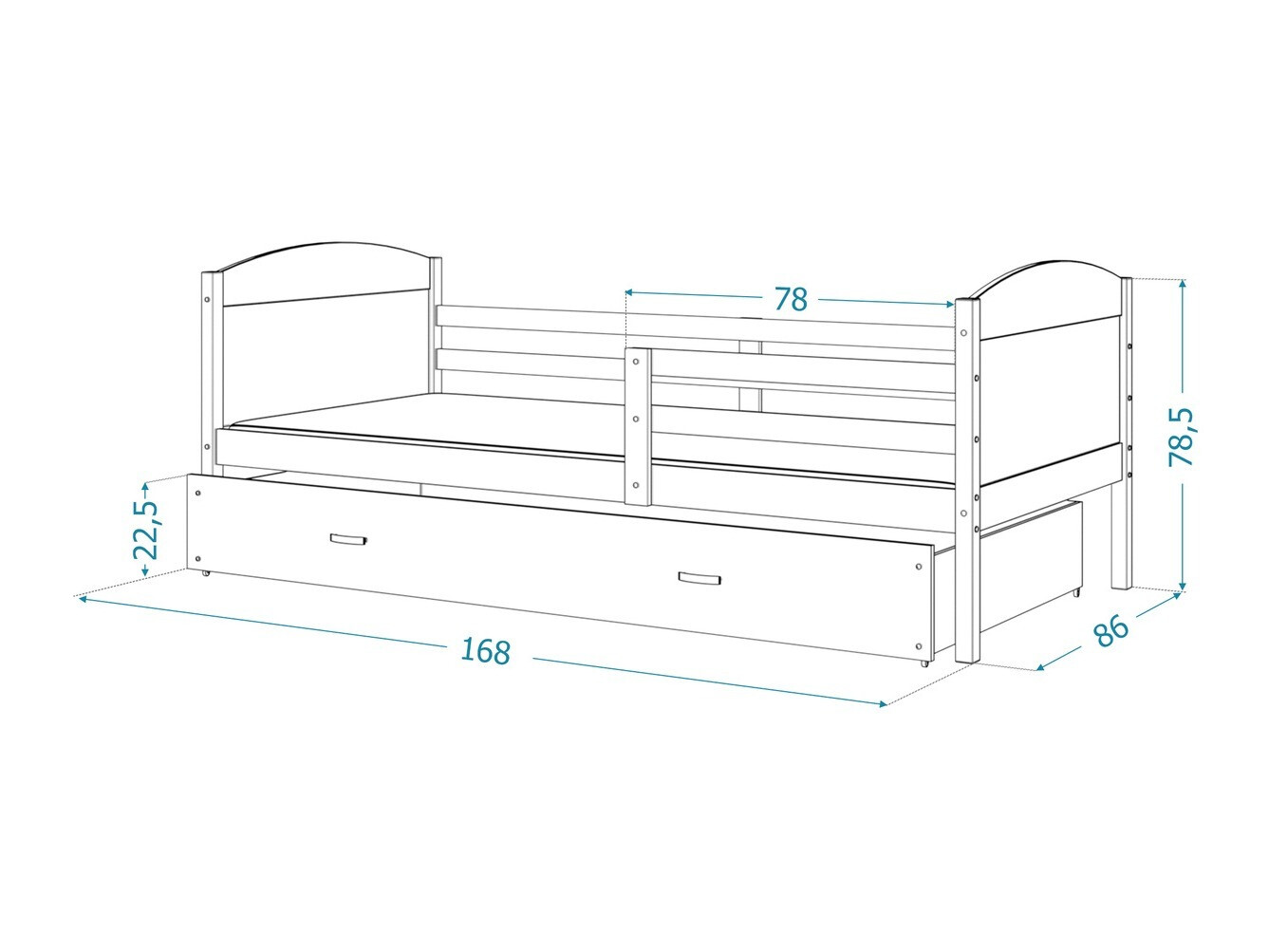 Легло Aurora 127 (Бял)