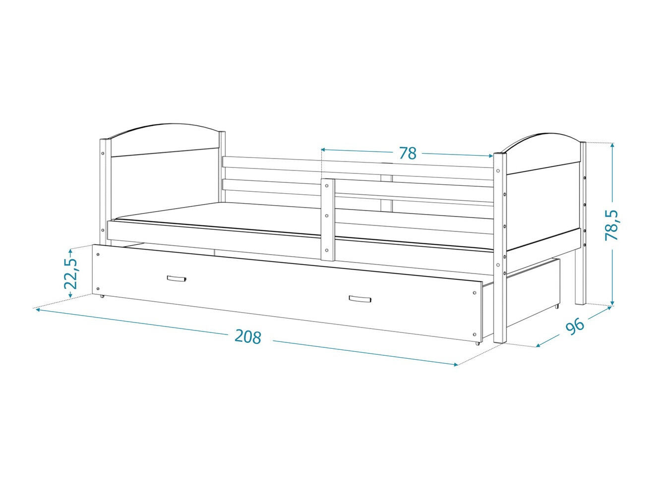 Легло Aurora 129 (Бял)