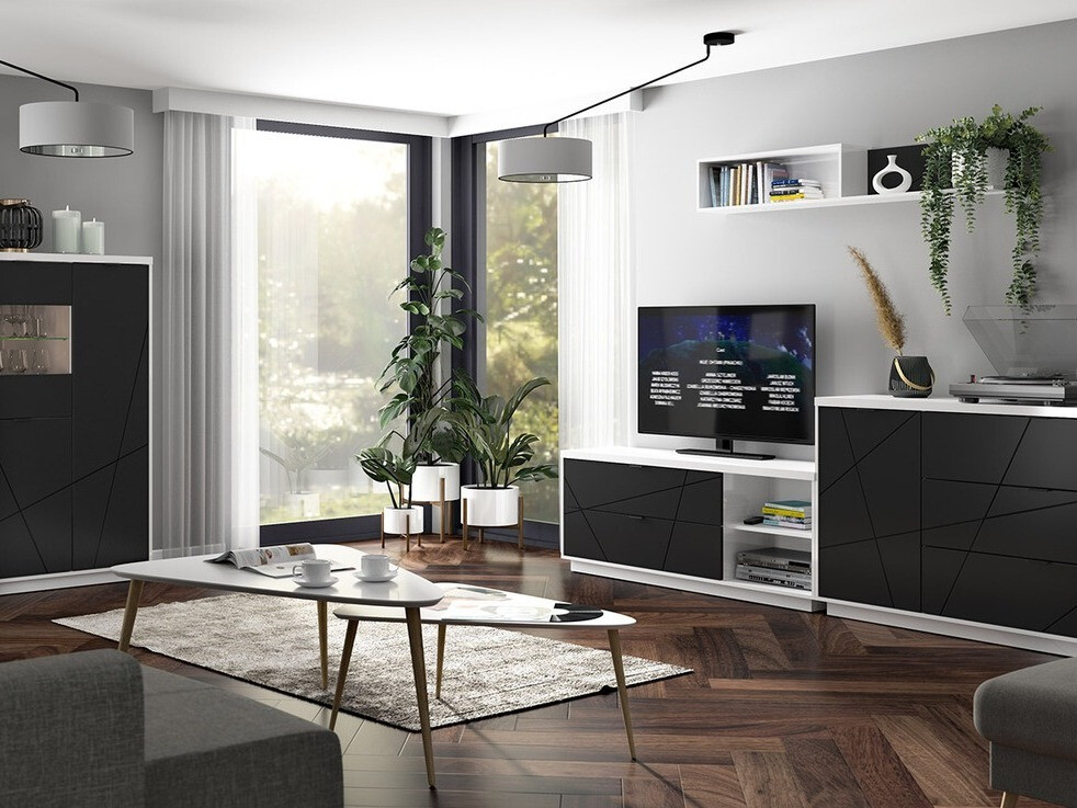 Скрин Fivale 100 (Бял гланц + Черен мат)